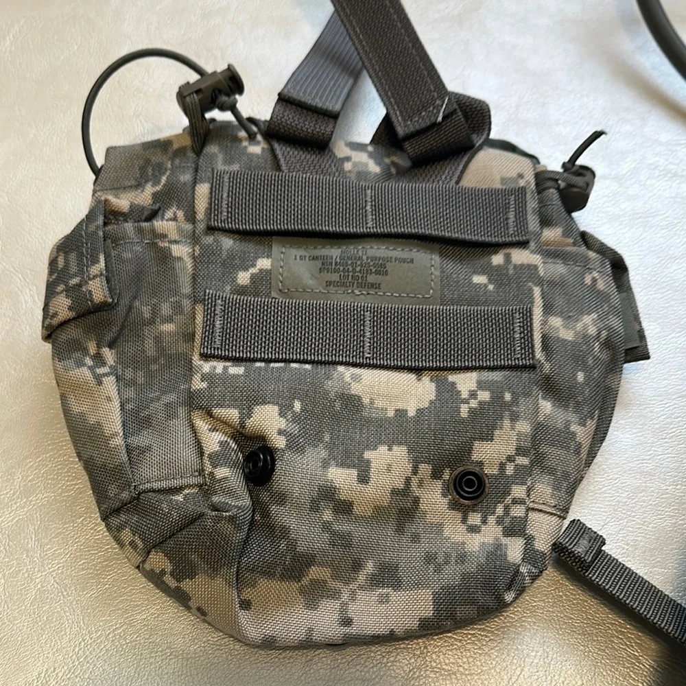 Gray and Black Tactical Backpack with MOLLE System